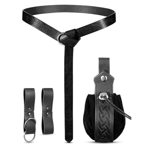 Mittelalterlicher Hüftgurt Leder Hüfttasche Zauberer Trank Flasche Erwachsene Mittelalter Kostüm für Männer Frauen Halloween LARP Rollenspiel von FackLOxc