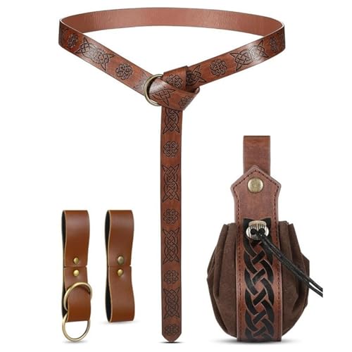 Mittelalterlicher Hüftgurt Leder Hüfttasche Zauberer Trank Flasche Erwachsene Mittelalter Kostüm für Männer Frauen Halloween LARP Rollenspiel von FackLOxc