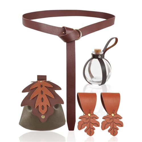 Mittelalterlicher Hüftgurt Leder Hüfttasche Zauberer Trank Flasche Erwachsene Mittelalter Kostüm für Männer Frauen Halloween LARP Rollenspiel von FackLOxc