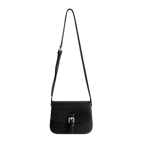 Modische Tasche Mini Flip Quadratische Taschen PU Lippenstift Kosmetiktasche Schultertaschen für Mädchen Frauen Crossbody Tasche Tragetasche Geldbörse Geldbörse, Schwarz von FackLOxc