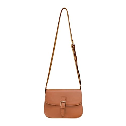 Modische Tasche Mini Flip Quadratische Taschen PU Lippenstift Kosmetiktasche Schultertaschen für Mädchen Frauen Crossbody Tasche Tragetasche Geldbörse Geldbörse, braun von FackLOxc