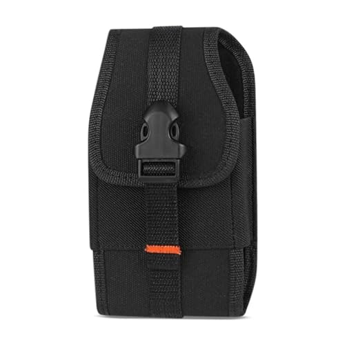 Multifunktionale Handy-Gürteltasche, Hüfttasche, Magnetverschluss, Handytasche, Organizer, Kreditkartenetui für Herren, Schwarz , L von FackLOxc