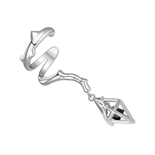 Ohrhänger aus schwarzem Stein, Druck-Ohrclip, eleganter Schmuck für Damen und Mädchen, stilvolles Kostümzubehör, Legierung und Zirkonia von FackLOxc