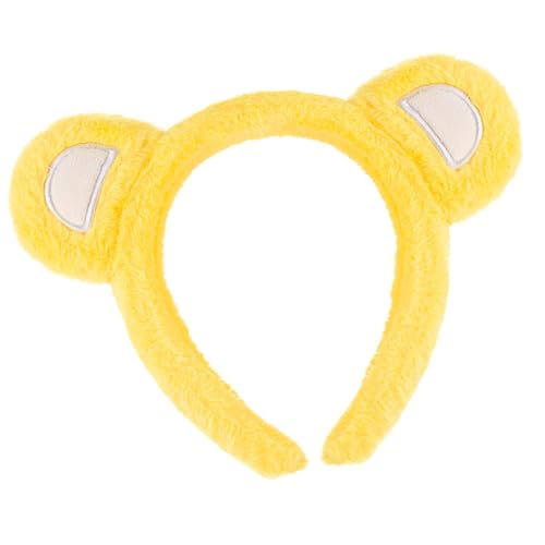 Pelziger Bärenohr-Stirnband mit verstellbarem Design für Kinder und Frauen, weiches Plüsch-Haar-Accessoire für den täglichen Gebrauch oder Partys, aus Harz und Plüsch von FackLOxc