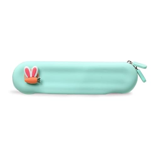 Pencil Bag Pouch Waterproof Pencil Case with Zipper Stationery Bag Makeup Bag Silicone Pencil Pouch Office School Supply Silicone Pencil Case Waterproof Makeup Case Holder Cute Pen Case School von FackLOxc