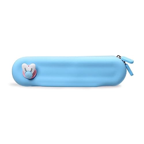 Pencil Bag Pouch Waterproof Pencil Case with Zipper Stationery Bag Makeup Bag Silicone Pencil Pouch Office School Supply Silicone Pencil Case Waterproof Makeup Case Holder Cute Pen Case School von FackLOxc