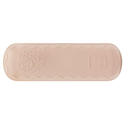 Reise-Make-up-Pinselhalter, tragbarer Make-up-Pinsel-Organizer, Silikon-Make-up-Pinseltasche, Kosmetikpinsel-Abdeckungen, large, khaki von FackLOxc