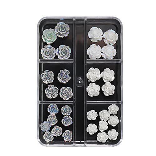 Rose Blumennägelkunst Gitter Charme 3d Flower Design Acrylnägelkunststift Aufkleber Salon Nagelversorgungen von FackLOxc