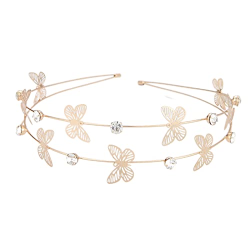 SHINNING STILLESTONE Dünnes Seitenstirnband Multi Layered Butterfly Mond Sternform Haare Hoop Frauen Hochzeitsfeier Kopfbedeckung von FackLOxc