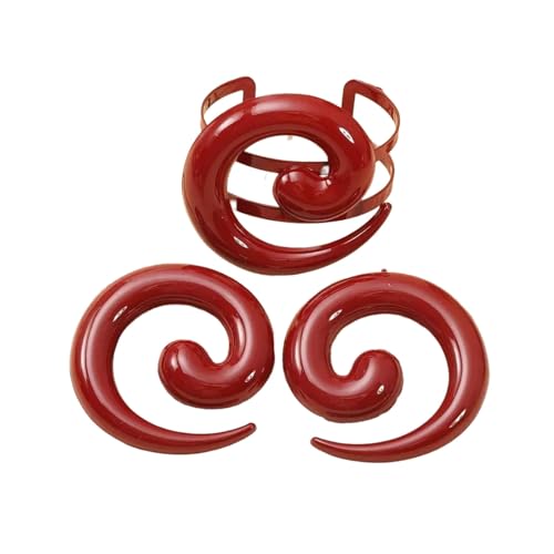 Stilvolle Ohrringe aus Legierung mit Wirbelmuster, Ohrringe und Set bieten dauerhafte Farbe und Komfort von FackLOxc