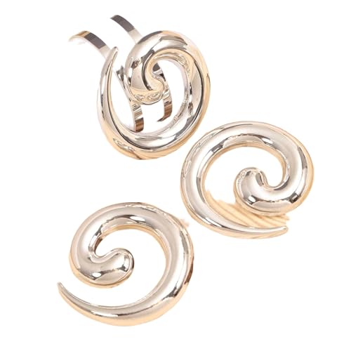Stilvolle Ohrringe aus Legierung mit Wirbelmuster, Ohrringe und Set bieten dauerhafte Farbe und Komfort von FackLOxc