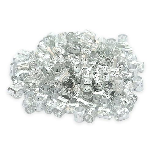 Wiederverwendbare Haarverlängerungsringe, Aluminium, Metall-Clips, Styling-Zubehör für Cosplay, Modenschauen und Festivals, 100 Stück von FackLOxc