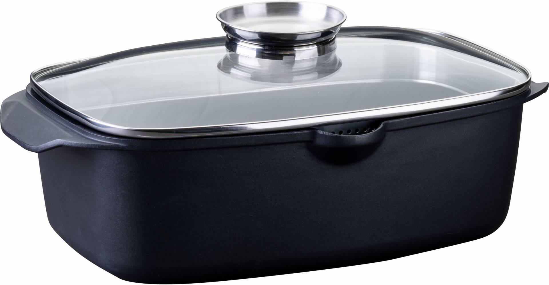 FACKELMANN Bräter "Roaster" Aluminiumguss 1 Stk. tlg. mit Aromaknauf, Schmortopf mit Deckel von Fackelmann