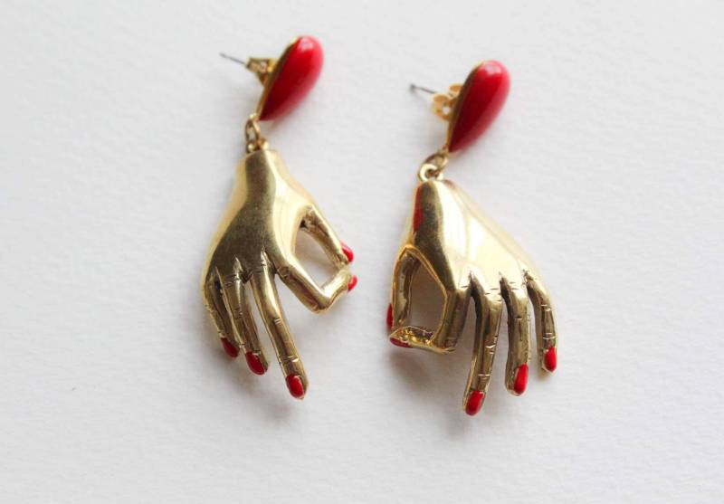 Hand | O.k. Ohrringe - Karry Ohrring Hand | O.k. Ohrringe - Karry Ohrring von Facraftstore