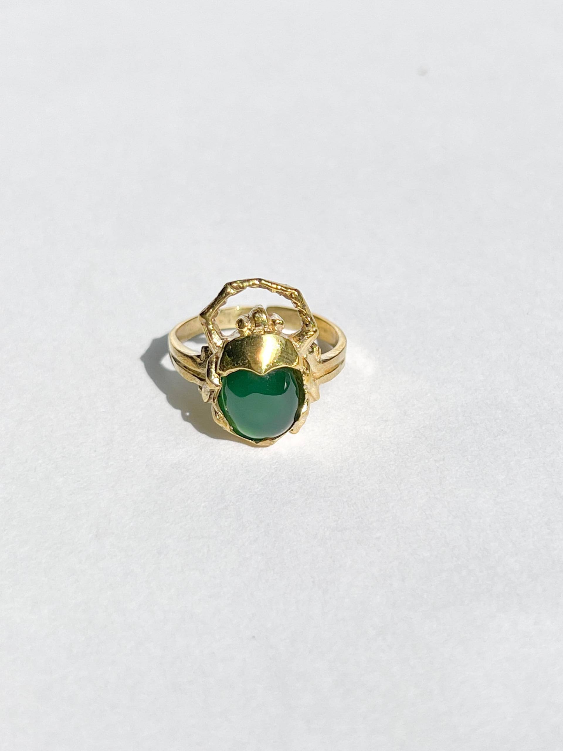 Käfer Ring - Messing Und Achat Käfer Ring - Messing Und Achat von Facraftstore