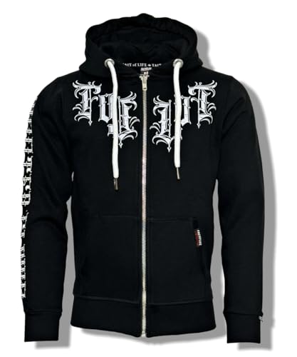 Fact of Life Herren Sweat-Jacke HSJ-04 “Wanted Clown” Black (DE/NL/SE/PL, Alphanumerisch, M, Regular, Regular, schwarz) von Fact of Life