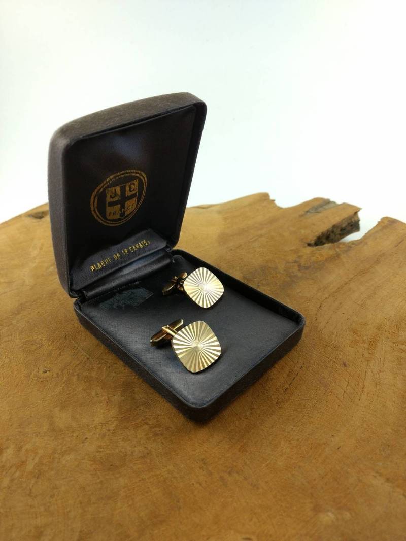 Vintage Manschettenknöpfe-Retro Modern-streifen-Square-Schmuck Für Männer von Factory23