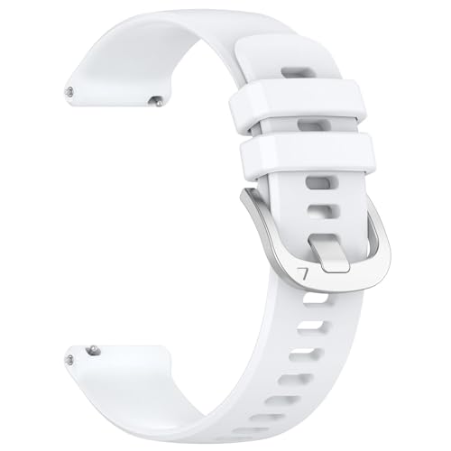 Ersatzbänder 18mm Kompatibel mit Garmin Venu 3S, weiche und flexible Silikon-Ersatzbänder Atmungsaktive Sportarmband Gummibänder (Weiß) von Factorys