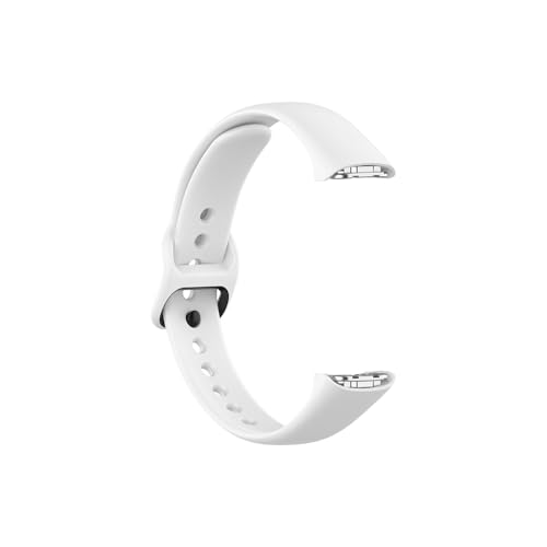 Ersatzbänder Kompatibel mit Samsung Glaxy Fit SM-R370, weiche und flexible Silikon-Ersatzbänder Atmungsaktive Sportarmband Gummibänder (Weiß) von Factorys