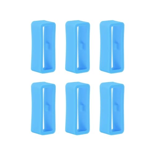 Factorys 24mm Uhrenarmband Schlaufe Kompatibel mit Suunto Core, 6 Stück Silikon Ersatz Schlaufe Armband Sicherer Silikonring Armbanduhr Schlaufe für Suunto Core, Himmelblau von Factorys