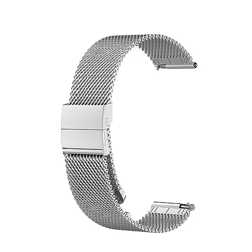 Factorys Metall Armband 20mm Kompatibel mit Polar Unite für Herren Damen, Edelstahl Masche Metall Ersatzarmband Uhrenarmband für Polar Unite von Factorys