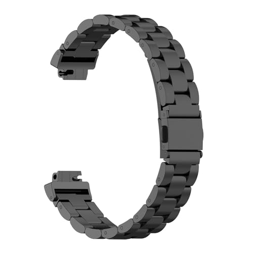 Factorys Metall Armband Kompatibel mit Fitbit Inspire/Inspire HR für Herren Damen, Edelstahl Ersatzarmband Uhrenarmband für Fitbit Inspire/Inspire HR, Schwarz von Factorys