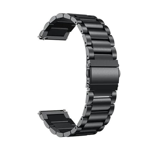 Metall Armband 20mm Kompatibel mit Amazfit Bip 3 für Herren Damen, Edelstahl Ersatzarmband Uhrenarmband für Amazfit Bip 3 von Factorys