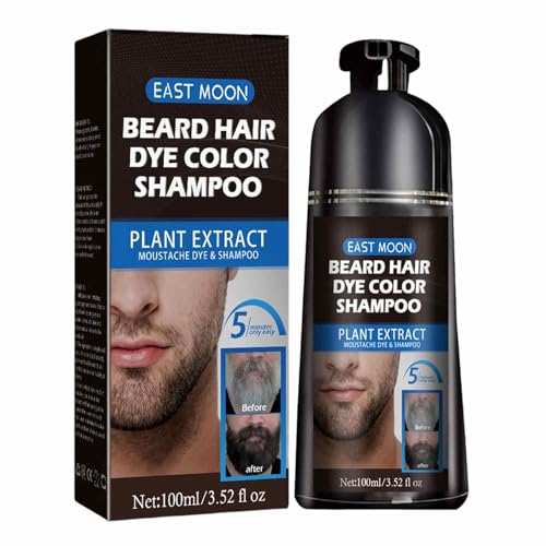 100ml Instant Black Hair Shampoo, Haarfärbeshampoo für Männer & Frauen- Einfach zu benutzen Haarfärbe-Shampoo mit Reinen Pflanzenextrakten Zum Abdecken von Grauem von Facynde