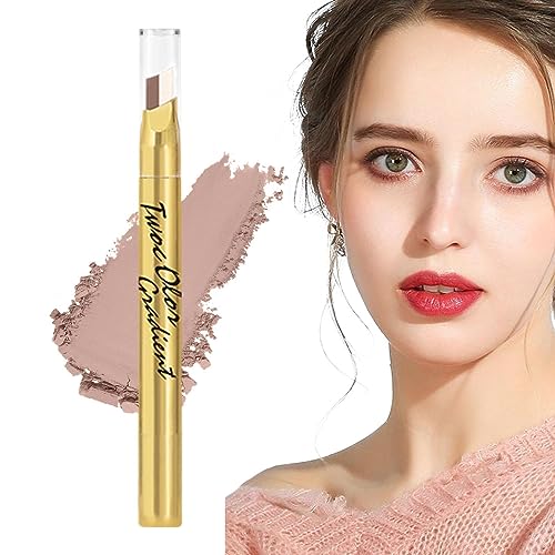 Bleistift-Lidschattenstift,Anti-Schweiß-Creme-Schimmer-Lidschatten Doppelfarben - Augen-Make-up, langlebiger, eleganter Lidschattenstift für Versammlungen, Abschlussbälle, Partys, Facynde von Facynde