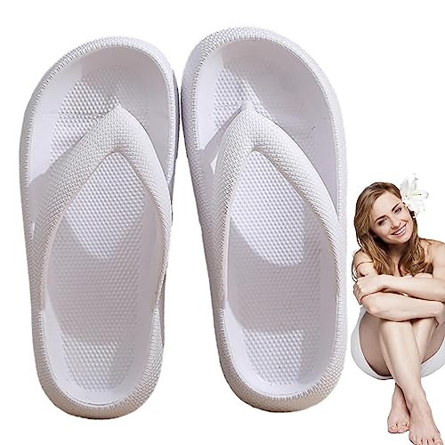 Duschpantoffeln | EVA-Damen-Duschhausschuhe mit dicker Sohle | Leichte, rutschfeste, ergonomische Slipper für Strand, Fitnessstudio, Schlafzimmer, Schwimmbad, Schlafsaal, Spa, Garten Facynde von Facynde