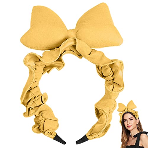 Duschstirnbänder Für Mädchen | Haarband Bowknot Soft Make-up Haarband,Haarbänder Mit Schleifen, Rutschfest, Haarschmuck Für Frauen, Mädchen, Workout-Dusche von Facynde