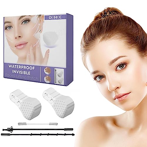 Face Tape Lifting unsichtbar, Unsichtbares Lifting-Facelift-Patchband, Atmungsaktiver, hautfreundlicher V-förmiger Gesichtslifting-Aufkleber, Make-up-Facelifting-Werkzeuge für Mädchen und Facynde von Facynde