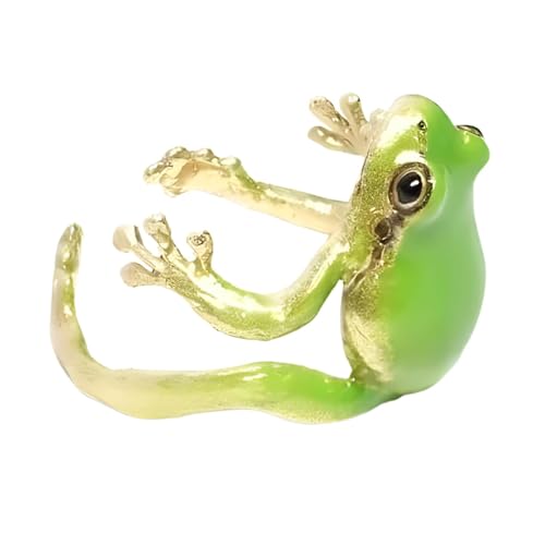 Facynde Cute Frog Resin Rings Animal Funny Personalized Jewelry Süßer Tier Schmuck Hypoallergene Fingerring Valentinstag Geschenke Valentinstag Für Frauen Herren Mädchen von Facynde
