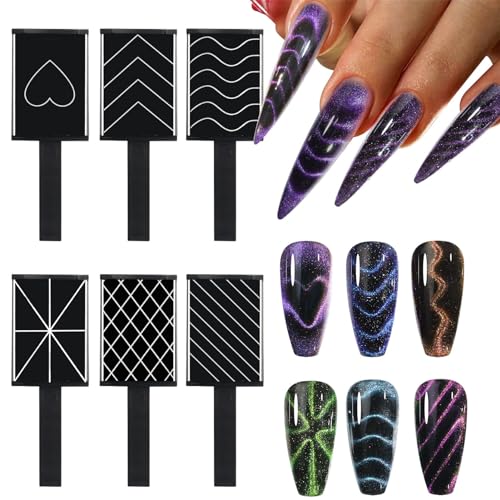 Facynde Maniküre-Nagelkunst-Werkzeug, Magnetstift-Set, Maniküre-Nagelwerkzeug-Set, Tragbare Katzenaugen-Magnetstifte, Nageldesign-Werkzeuge für Anfänger, Maniküristen und Frauen von Facynde