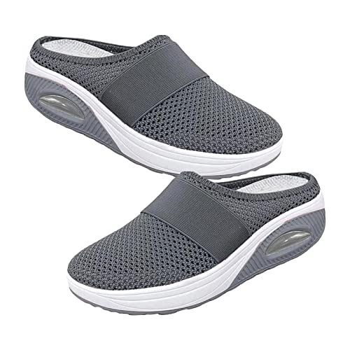 Facynde Orthopädische Schuhe Damen,Atmungsaktive Sportschuhe Orthopädische Wanderschuhe - Air Cushion Bequeme Slip-On Schuhe Sandalen für Damen Herren von Facynde