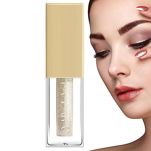 Flüssiger Lidschatten,4 ml flüssiger Lidschatten mit glitzerndem Schimmer | Tragbares, glänzendes, langlebiges Augen-Make-up-Zubehör für Frauen, Anfänger, Damen, Frauen und Fortgeschrittene Facynde von Facynde