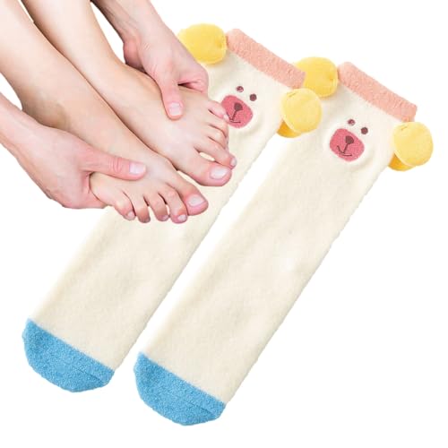 Fuzzy-Socken für Damen - Bequeme Thermosocke | Atmungsaktive, weiche, dicke, stilvolle Damen-Fuzzy-Socken zum Valentinstag von Facynde