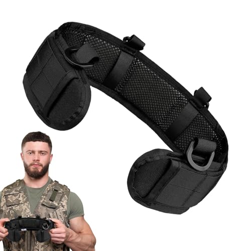 Gürtelrückenpolster, Kampfgürtel | Gepolsterter Mehrzweck-Patrouillengürtel - Taillen-Hüftunterstützungs-Schnellverschlussgürtel Hochleistungs-Kampfgürtel Outdoor-Feldgürtel zum Wandern und Camping von Facynde