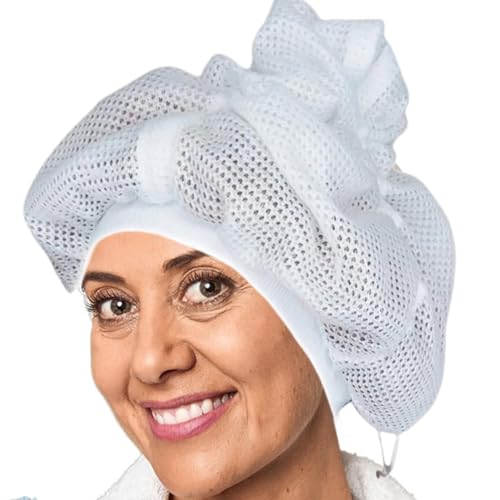 Haarnetz Net Plopping Cap For Drying Curly Hair With Drawstring Haarabdeckung Ornament Zubehör Für Frauen Mädchen Lang Glatt Dickes Lockiges Haar von Facynde