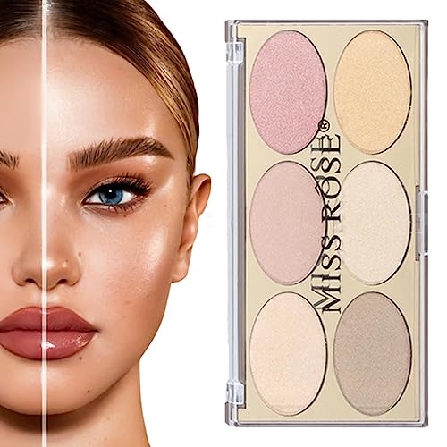 Highlight-Palette - 6 Farben Face Illuminator Palette,Makeup Tool Brilliant Lighten Skin Highlight Powder Face für alle Hauttypen Facynde von Facynde