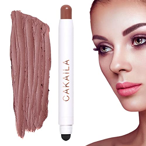 Lidschattenstift,Seidenraupenstift mit mattem Perlmutteffekt und zwei Enden | Highlight Stick Matte Automatic Rotating Lasting für Damen Mädchen alle Jahreszeiten Facynde von Facynde