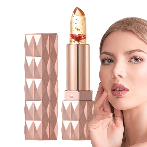 PH Lippenstift Farbwechsel - Flower Jelly Lipgloss, temperaturwechselnder PH-Lippenstift | Feuchtigkeitsspendender Vitamin-E-Lippenbalsam für Frauen und Mädchen, pflegt trockene und rissige Facynde von Facynde