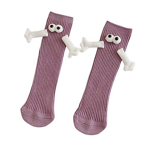 Paarsocken halten sich an den Händen - Lustige Hand in Hand Paar Puppensocken - Unisex-Wandersocken, Baumwoll-Söckchen für Männer und Frauen Facynde von Facynde