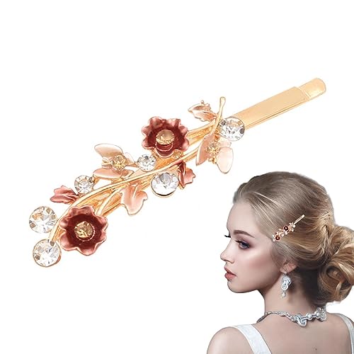 Retro Blumen Haarspange - Bunte Legierungsklammer für Mädchen-Haarschmuck - Haarstyling-Zubehör für Dating, Hochzeit, Tanzen, Reisen, Strand Facynde von Facynde