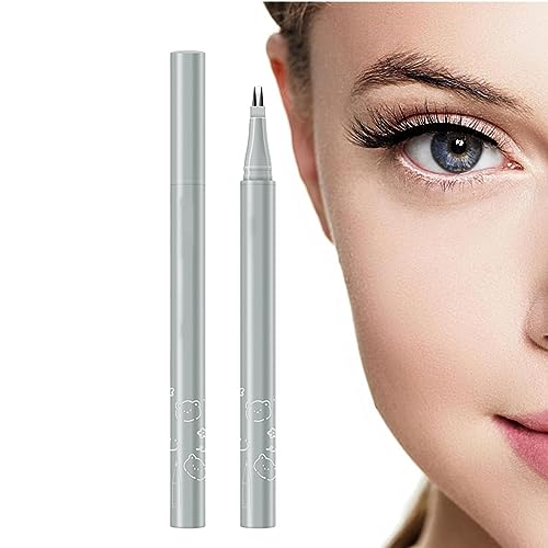 Schwarzer Eyeliner,2-Krallen wasserfester Eyeliner | Wasserfester, wischfester flüssiger Eyeliner-Stift mit zwei Zinken für die unteren Wimpern, Eyeliner-Stift für das untere Lid für Frau und Facynde von Facynde