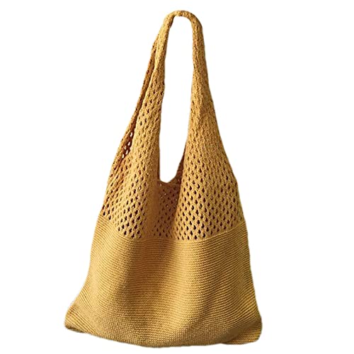 Facynde Sommer Tasche, Damen Stroh Handtasche Sommer Korbtasche Basttasche Casual Tasche Für Reise Schule Arbeit Einkaufen von Facynde