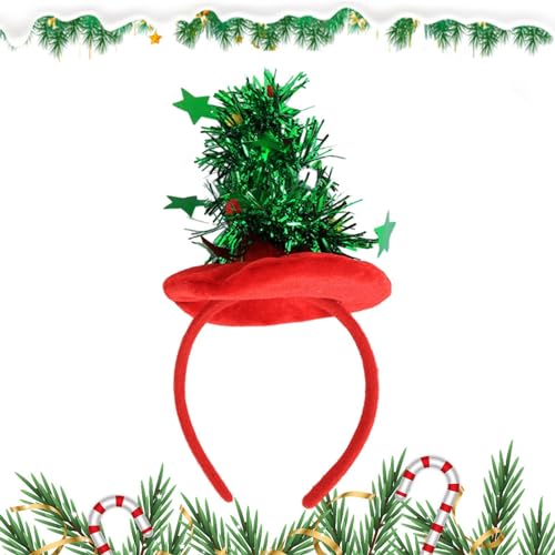 Weihnachtshaarbänder - Weihnachts-Haarreifen, festliche Kinder-Stirnbänder,Multifunktionaler, wiederverwendbarer, bezaubernder Weihnachtsbaum-Kopfschmuck für Erwachsene und Damen für Kinder von Facynde