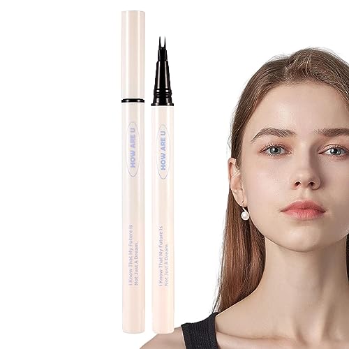 Wimpernstift mit doppelter Spitze | Eyeliner-Stift, wasserfest, wischfest - Flüssiger Eyeliner Super Slim Eyeliner Natürlicher unterer Wimpernstift für Augen-Make-up Facynde von Facynde