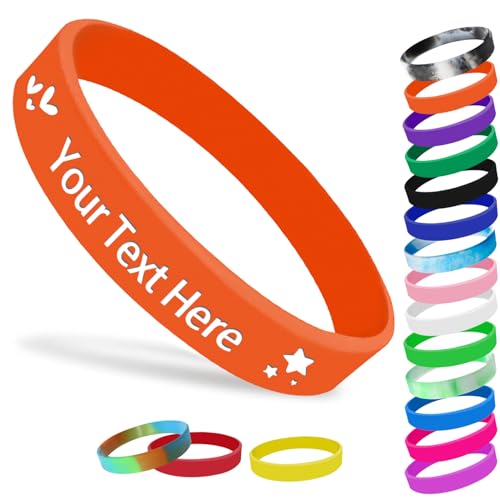 Personalisierte Silikon-Armbänder für Veranstaltungen, individuelle Gummi-Armbänder mit Logo, personalisierbar, 1/5/25/50/100/200 Stück, für Männer und Frauen, Unterstützung, Spendenaktionen Personalisierte Silikon-Armbänder für Veranstaltungen, individuelle Gummi-Armbänder mit Logo, personalisierbar, 1/5/25/50/100/200 Stück, für Männer und Frauen, Unterstützung, Spendenaktionen von Fadace