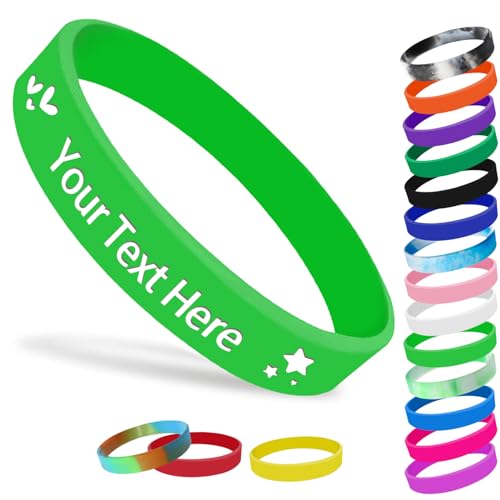 Personalisierte Silikon-Armbänder für Veranstaltungen, individuelle Gummi-Armbänder mit Logo, personalisierbar, 1/5/25/50/100/200 Stück, für Männer und Frauen, Unterstützung, Spendenaktionen Personalisierte Silikon-Armbänder für Veranstaltungen, individuelle Gummi-Armbänder mit Logo, personalisierbar, 1/5/25/50/100/200 Stück, für Männer und Frauen, Unterstützung, Spendenaktionen von Fadace